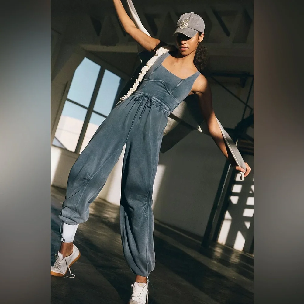 NWT Free People Movement Inbound Onesie In Midnight Navy - Picture 1 of 16